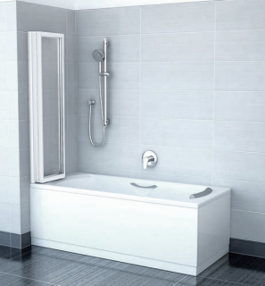 Шторка на ванну Ravak Supernova VS3 115 795S0100Z1 Transparent профиль белый